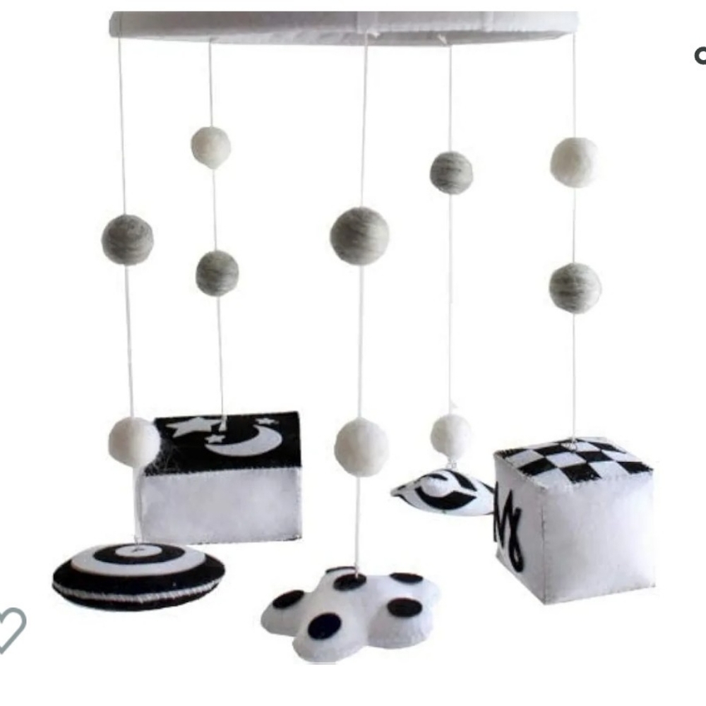LIKE NEW! Milk and Honey High Contrast Baby Mobile